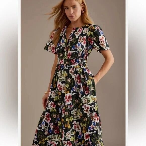 Anthropologie The Somerset Maxi Sundress Floral size XXS - Picture 3 of 7
